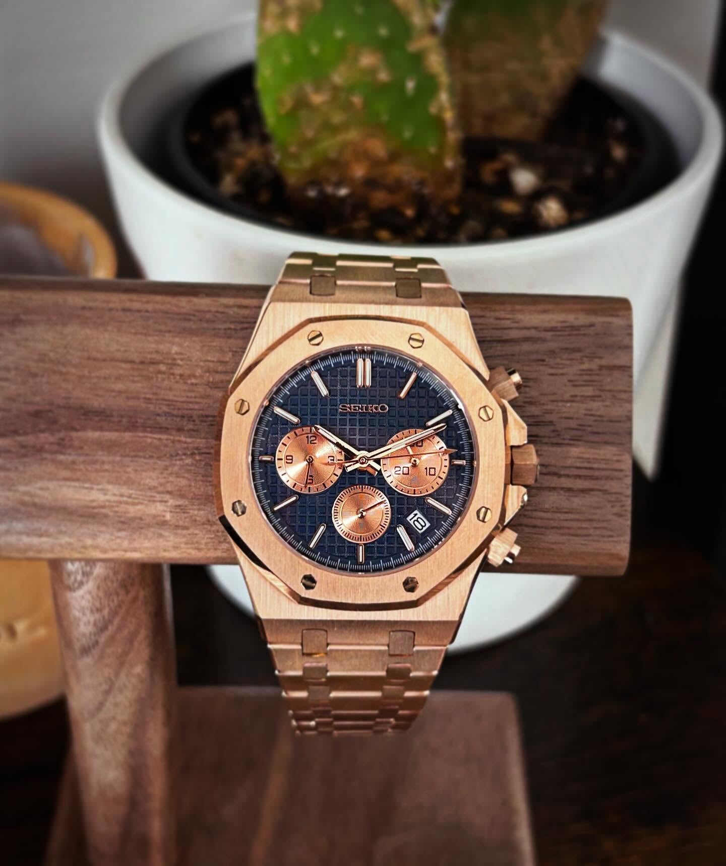 42mm Rose Gold "SeikOak" Chrono