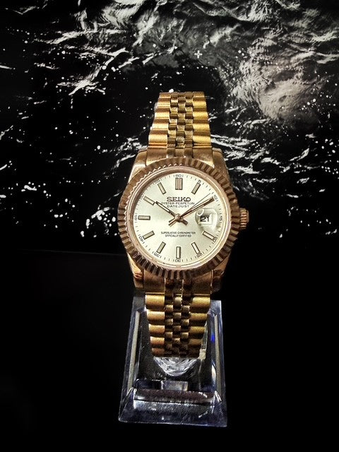 31mm Rose Gold "SeikoJust"