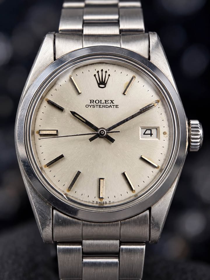 1971 Rolex Oysterdate Precision 6694 34mm Silver Dial – Vintage Box